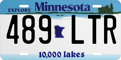 MN license plate 489LTR