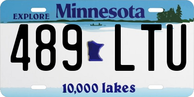 MN license plate 489LTU