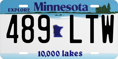 MN license plate 489LTW
