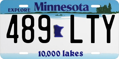 MN license plate 489LTY