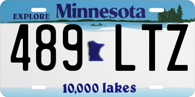 MN license plate 489LTZ