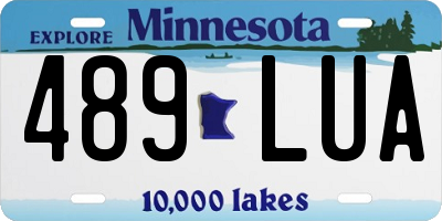 MN license plate 489LUA
