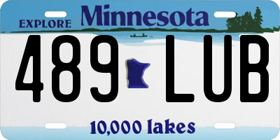 MN license plate 489LUB