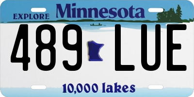 MN license plate 489LUE