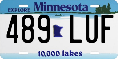MN license plate 489LUF