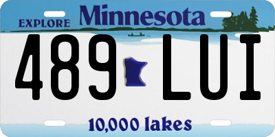 MN license plate 489LUI