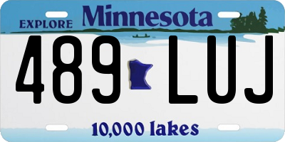 MN license plate 489LUJ