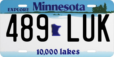 MN license plate 489LUK