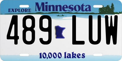 MN license plate 489LUW