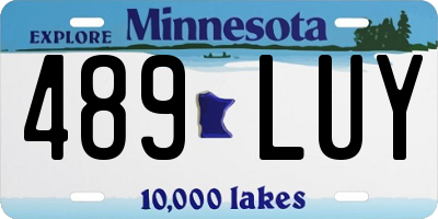 MN license plate 489LUY