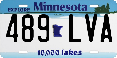 MN license plate 489LVA