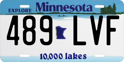 MN license plate 489LVF