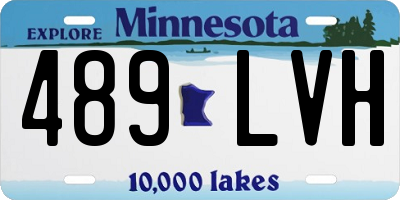 MN license plate 489LVH