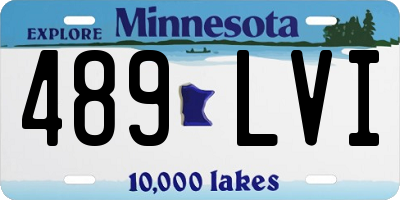 MN license plate 489LVI