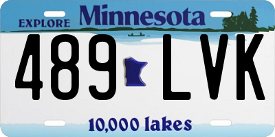 MN license plate 489LVK