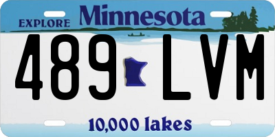 MN license plate 489LVM