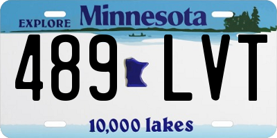 MN license plate 489LVT