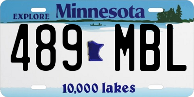 MN license plate 489MBL