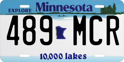 MN license plate 489MCR