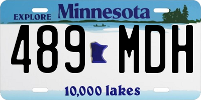MN license plate 489MDH
