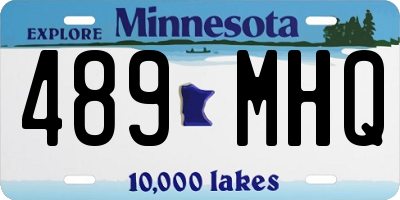 MN license plate 489MHQ