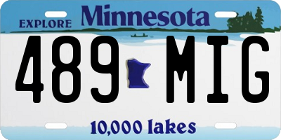 MN license plate 489MIG