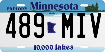 MN license plate 489MIV