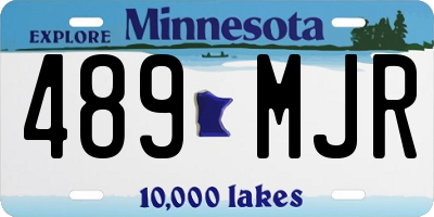 MN license plate 489MJR