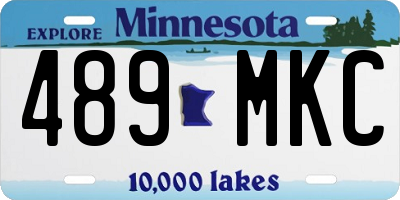 MN license plate 489MKC
