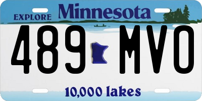 MN license plate 489MVO