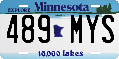 MN license plate 489MYS