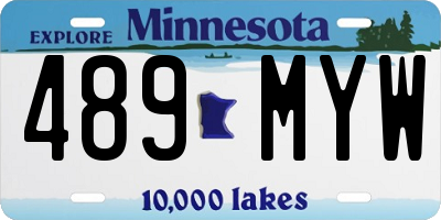MN license plate 489MYW