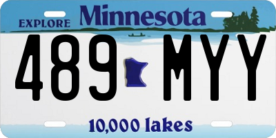 MN license plate 489MYY