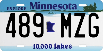 MN license plate 489MZG