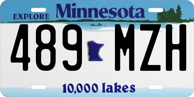 MN license plate 489MZH