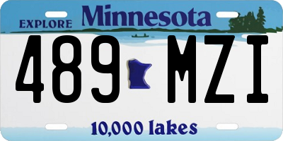 MN license plate 489MZI