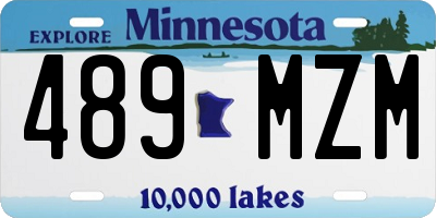 MN license plate 489MZM
