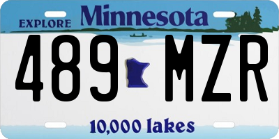 MN license plate 489MZR