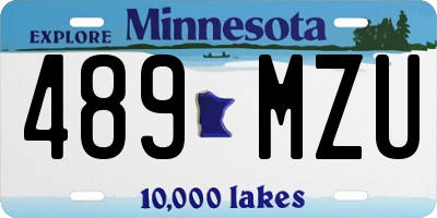 MN license plate 489MZU