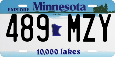 MN license plate 489MZY