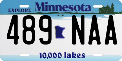 MN license plate 489NAA