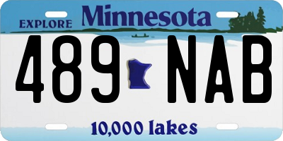 MN license plate 489NAB