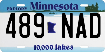 MN license plate 489NAD
