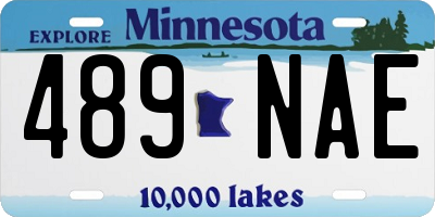 MN license plate 489NAE