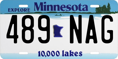 MN license plate 489NAG