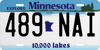 MN license plate 489NAI