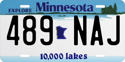 MN license plate 489NAJ