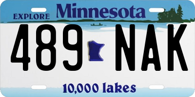 MN license plate 489NAK