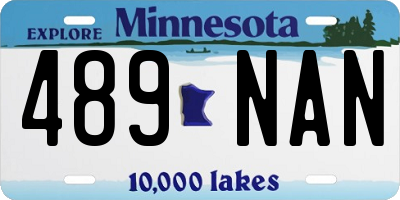 MN license plate 489NAN