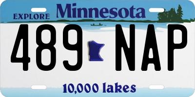 MN license plate 489NAP